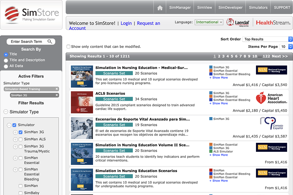 Old content store interface with unclear categorization
